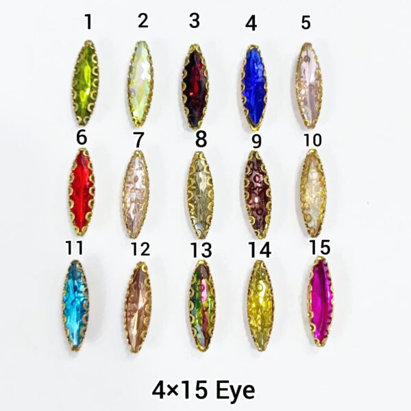 EYE STONES 4^15mm (12 PCS PACK)
